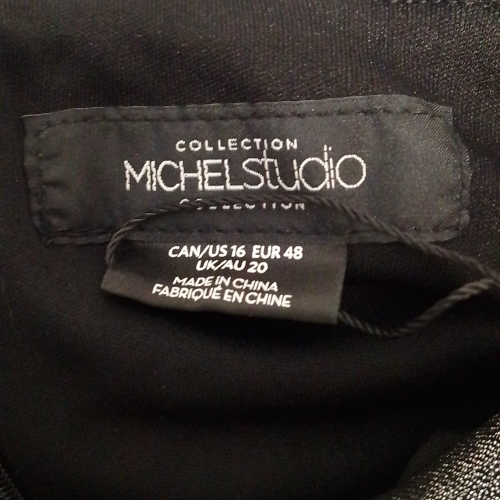 NWT Michel Studio collection dress 16 metalic glitter off shoulder. Night out - Picture 5 of 7